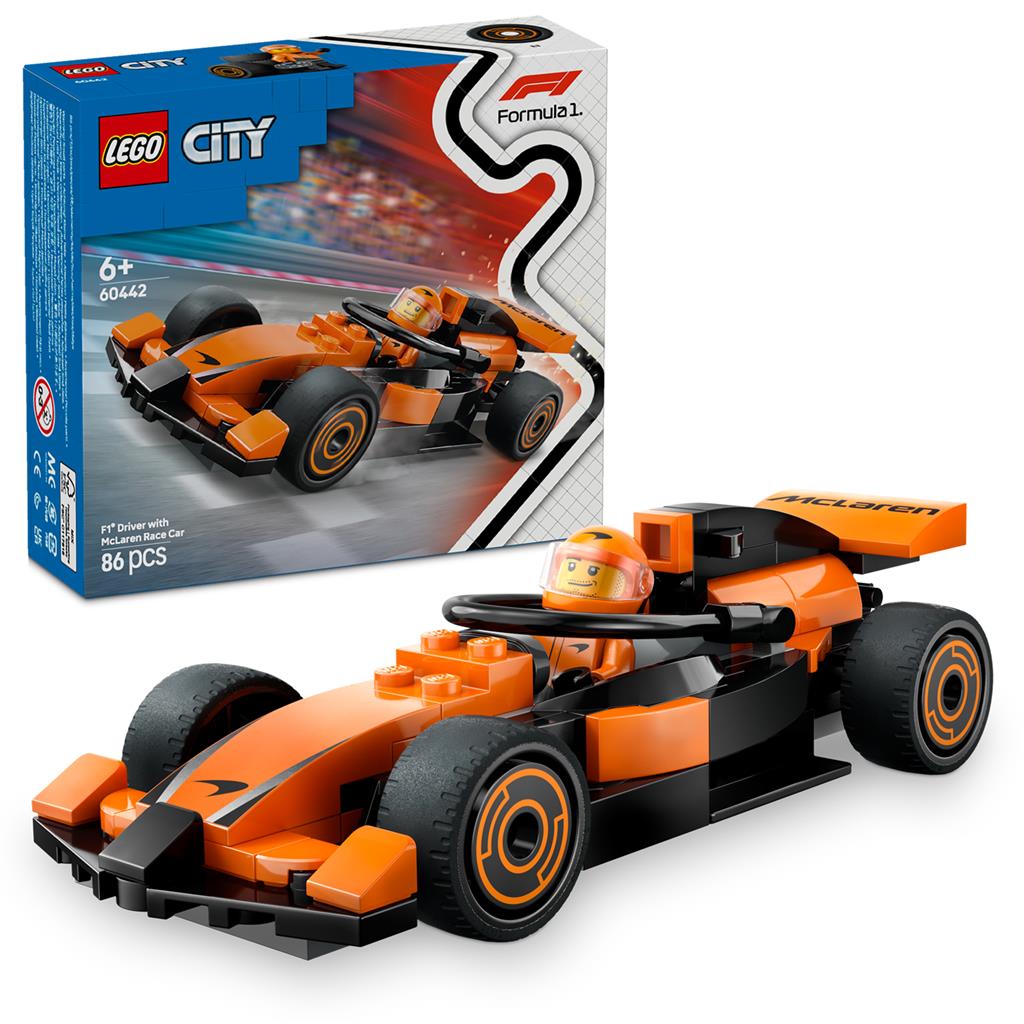 Lego® 60442 Pilote de F1 City avec la voiture de course McLaren