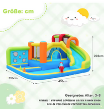 Afbeelding in Gallery-weergave laden, 410x315x203 cm Springkasteel Met Blower Multifunctioneel Waterpark + Trampolines Park Voor Kinderen, Inclusief 450W Blower
